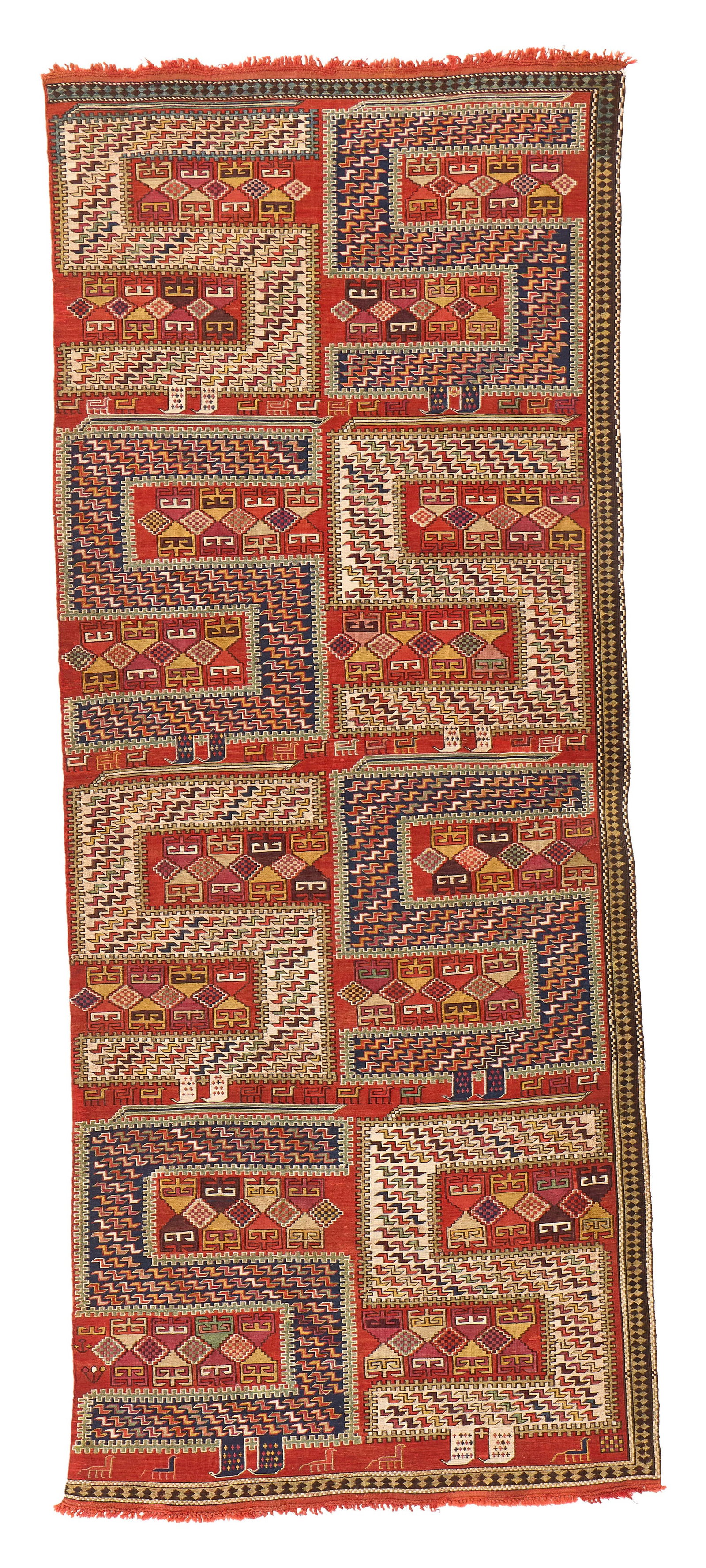 Sileh Rug Panel, Caucasus, ca. 1875: Sileh Rug Panel, Caucasus, ca. 1875 9 ft. x 3 ft. 6 in. Provenance: The Collection of Val Arbab, La Jolla, CA.