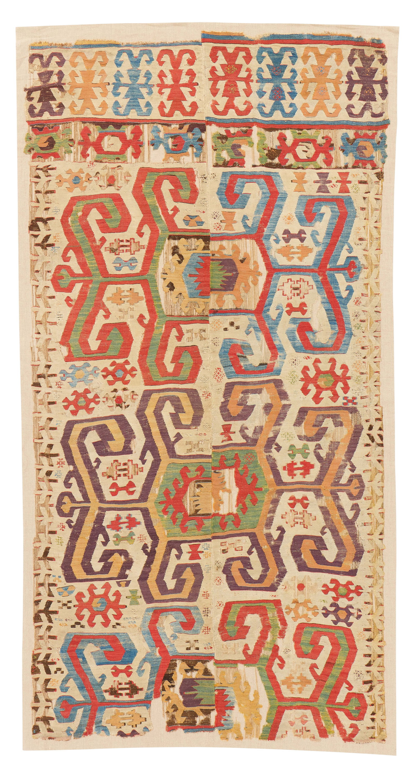 Rare Hotamish Anatolian Kilim, mounted on linen, ca. 1800 (1 of 1)