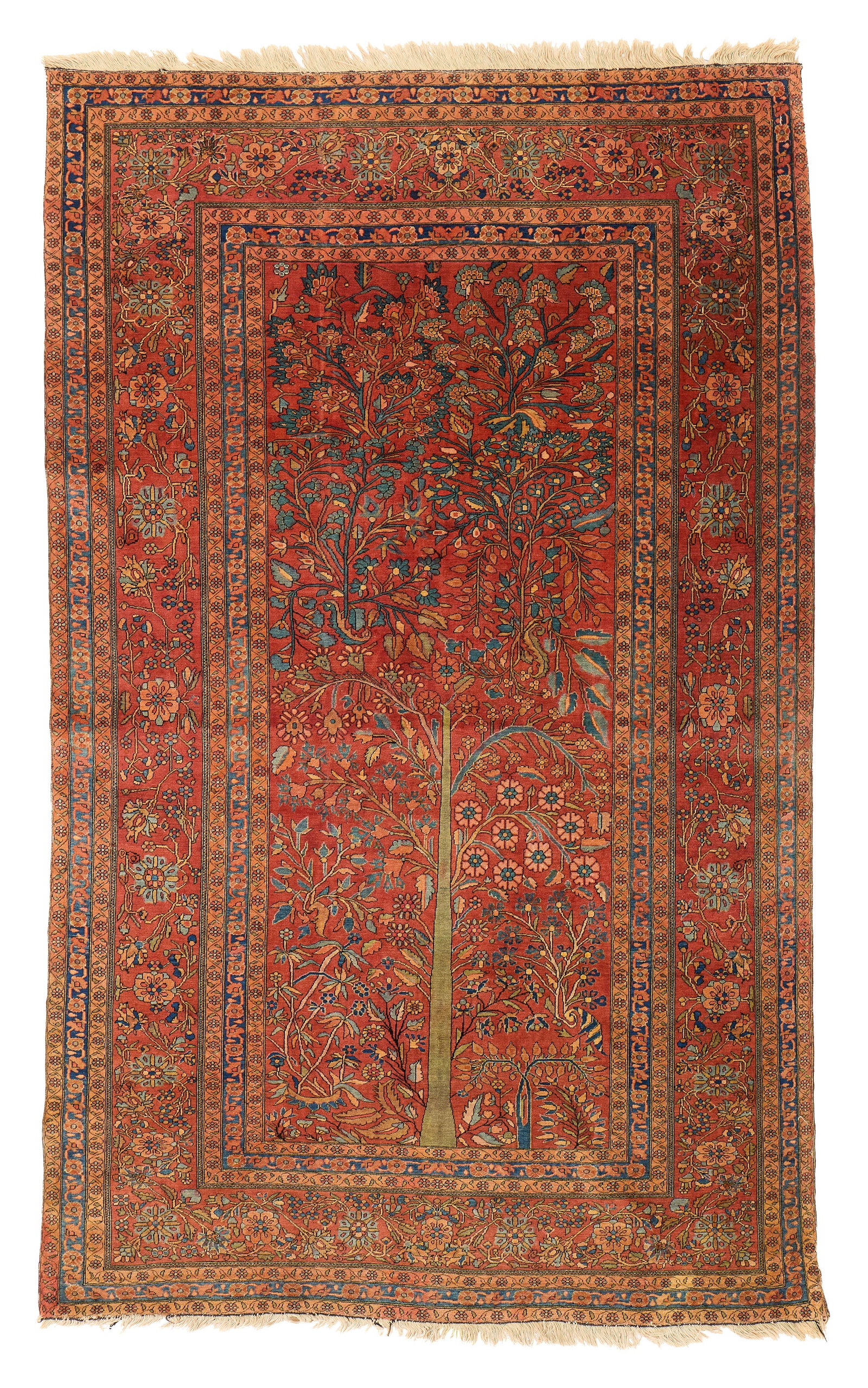 Mohtasham Kashan Meditation Rug, Persia, ca. 1875 (1 of 2)