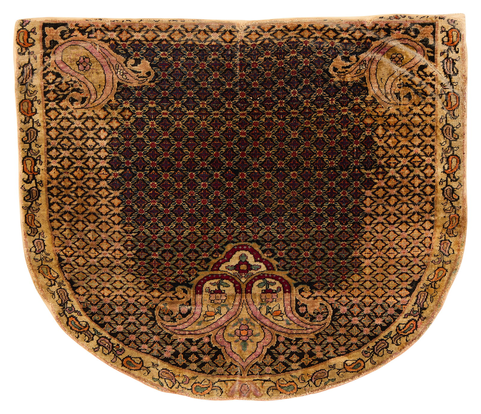 Silk and Wool Persian Saddle Cover, ca. 1900 (1 of 2)