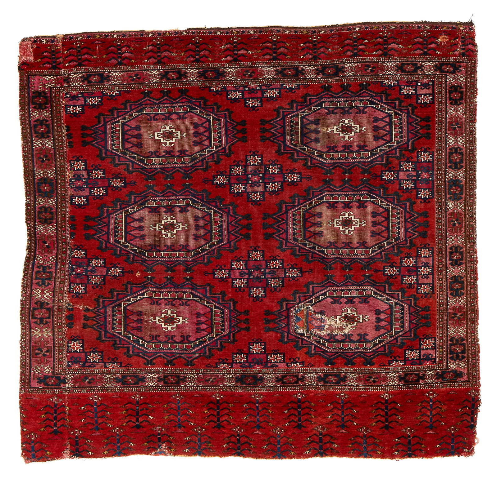 Saryk Chuval Panel, Turkestan, with silk highlights, ca. 1850 (1 of 2)