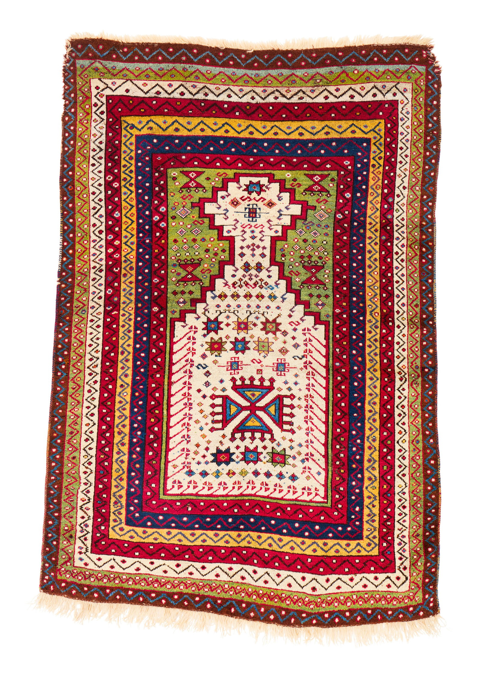 Reyhanli Prayer Rug, Anatolia, ca. 1875: Reyhanli Prayer Rug, Anatolia, ca. 1875 5 ft. x 3 ft. 5 in. Provenance: The Collection of Dr. Donald Breyer, Highland Park, IL. Other notes: Within the large family of Anatolian kilims are a group kno