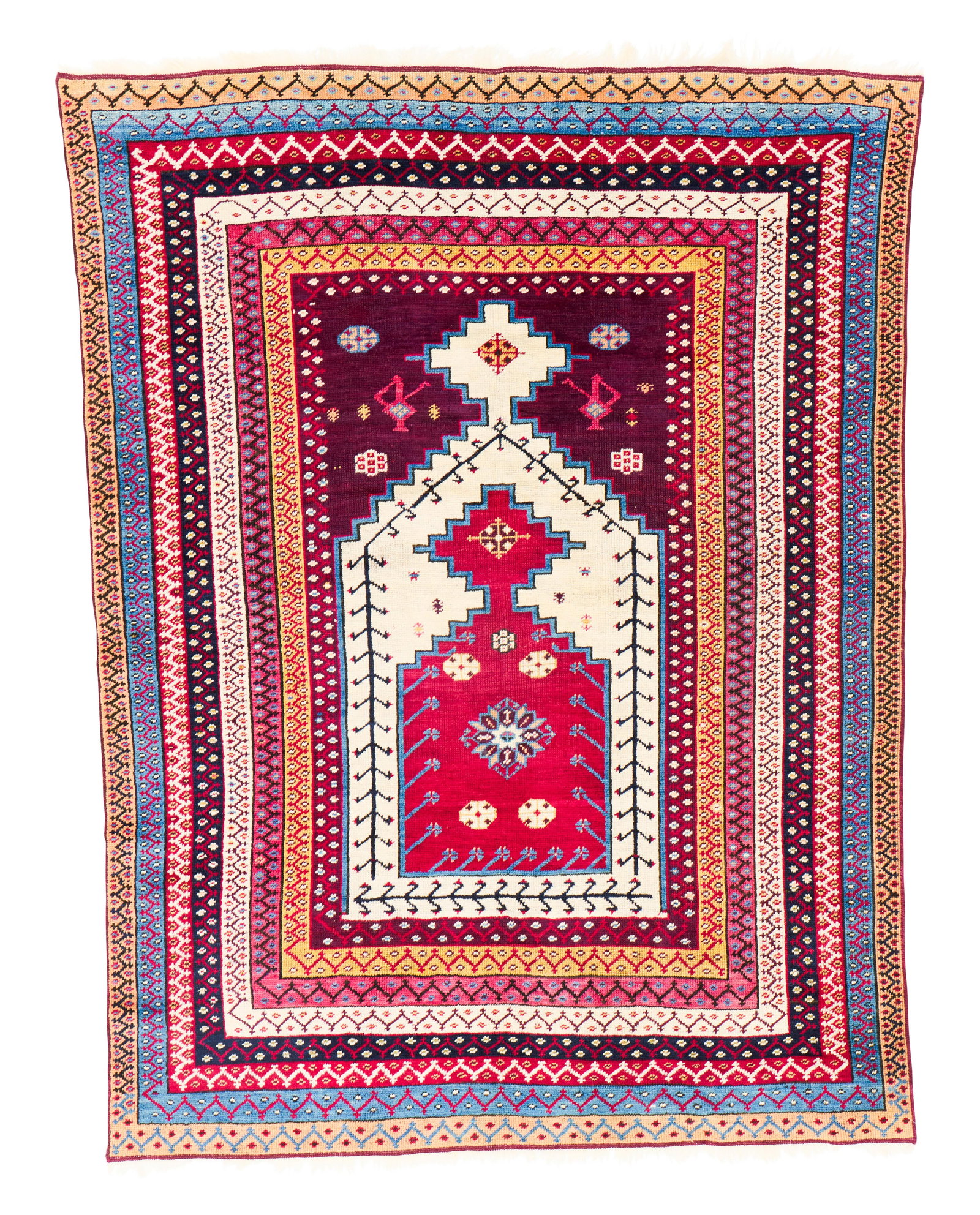 Reyhanli Prayer Rug, Anatolia, ca. 1875: Reyhanli Prayer Rug, Anatolia, ca. 1875 5 ft. 7 in. x 4 ft. Provenance: The Collection of Dr. Donald Breyer, Highland Park, IL. Other notes: Other notes: Within the large family of Anatolian kilims ar
