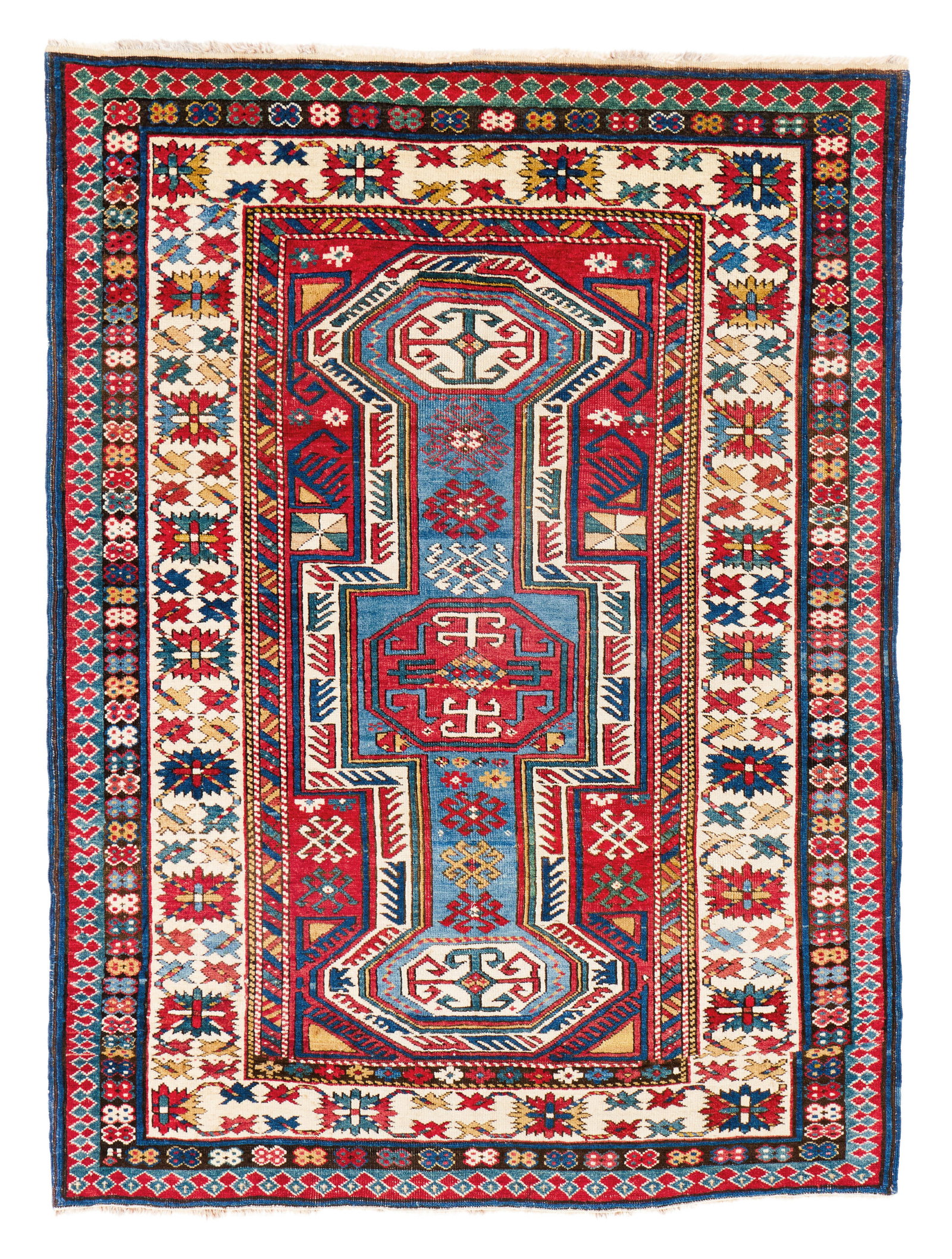 Shirvan Rug, Caucasus, ca. 1900: Shirvan Rug, Caucasus, ca. 1900 4 ft. 7 in. x 3 ft. 4 in. Provenance: The Collection of Dr. Donald Breyer, Highland Park, IL.