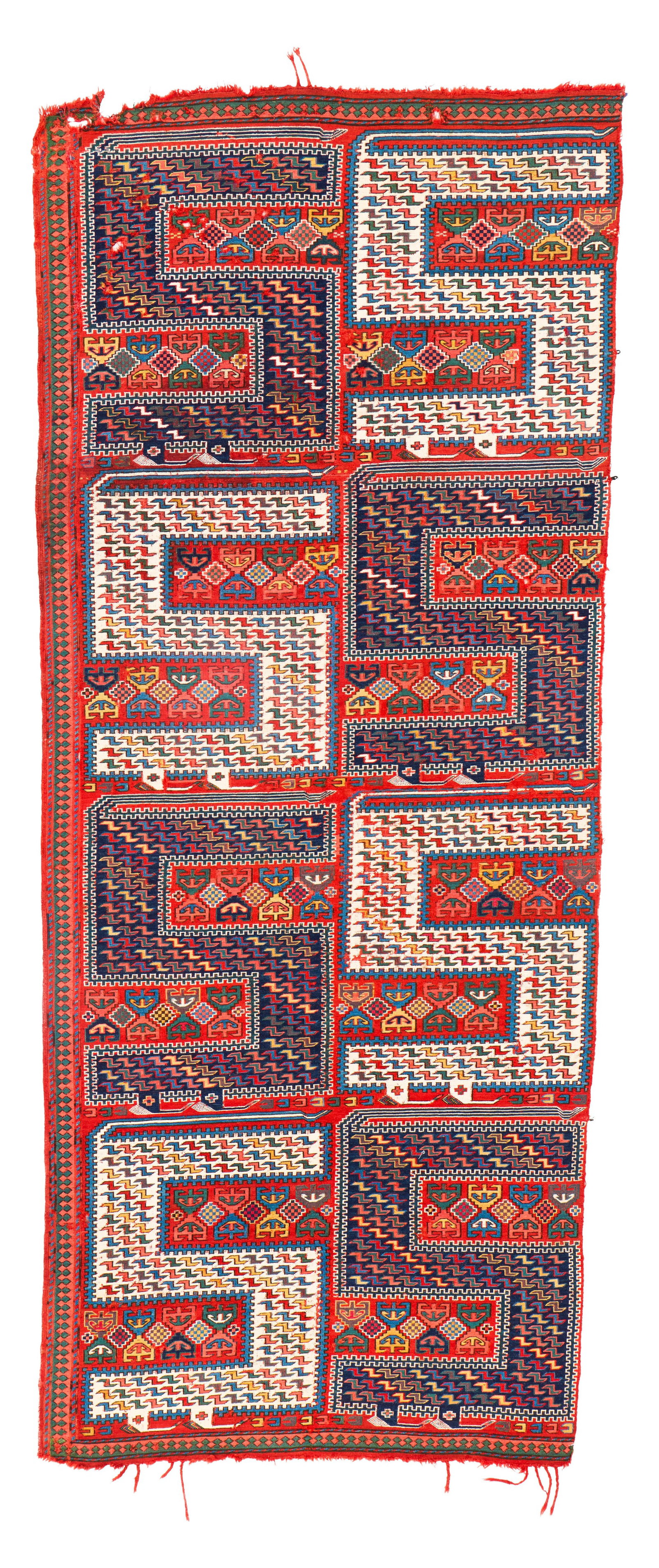 Caucasian Sileh Panel, last quarter 19th century: Caucasian Sileh Panel, last quarter 19th century 8 ft. 8 in. x 3 ft. 6 in. Provenance: The Collection of Dr. Donald Breyer, Highland Park, IL.