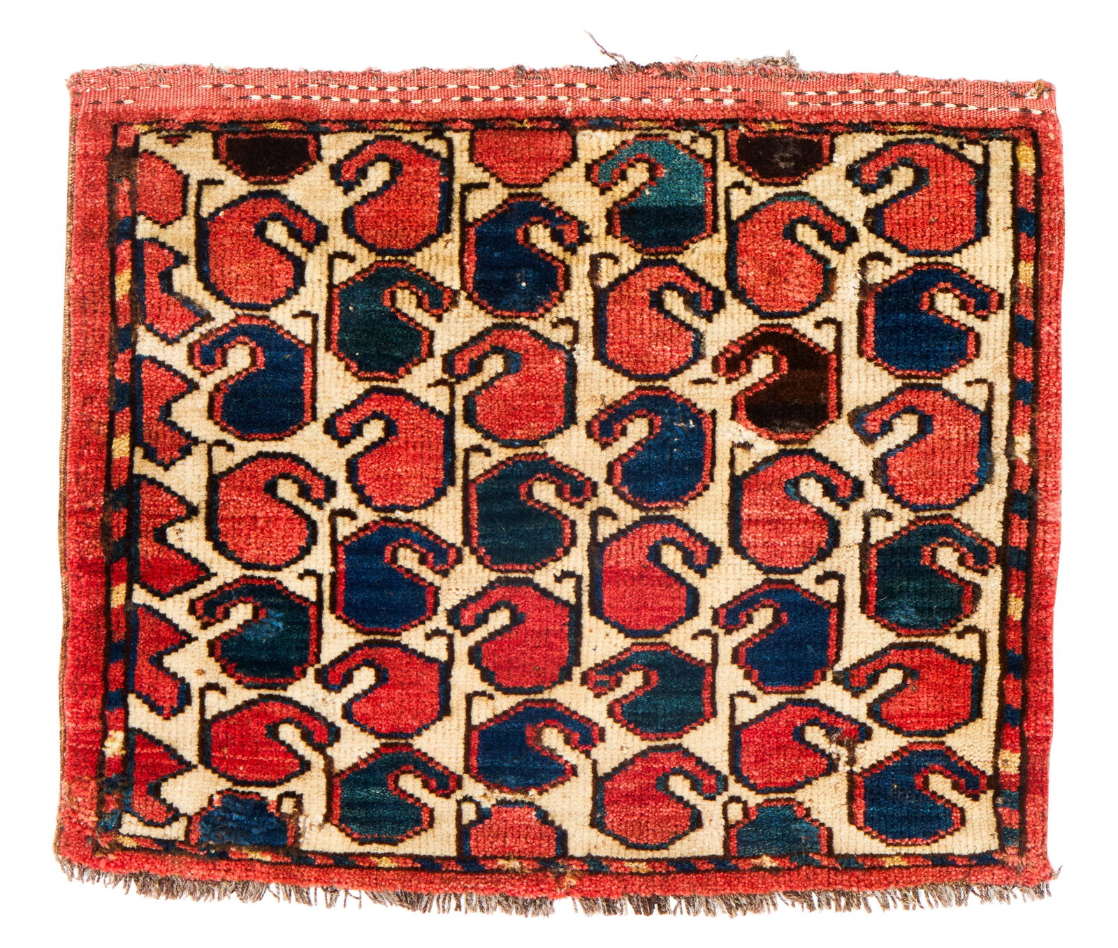 Kirgiz Bag Front, East Turkestan, ca. 1875: Kirgiz Bag Front, East Turkestan, ca. 1875 1 ft. 6 in. x 1 ft. 9 in. Provenance: The Collection of Dr. Donald Breyer, Highland Park, IL.