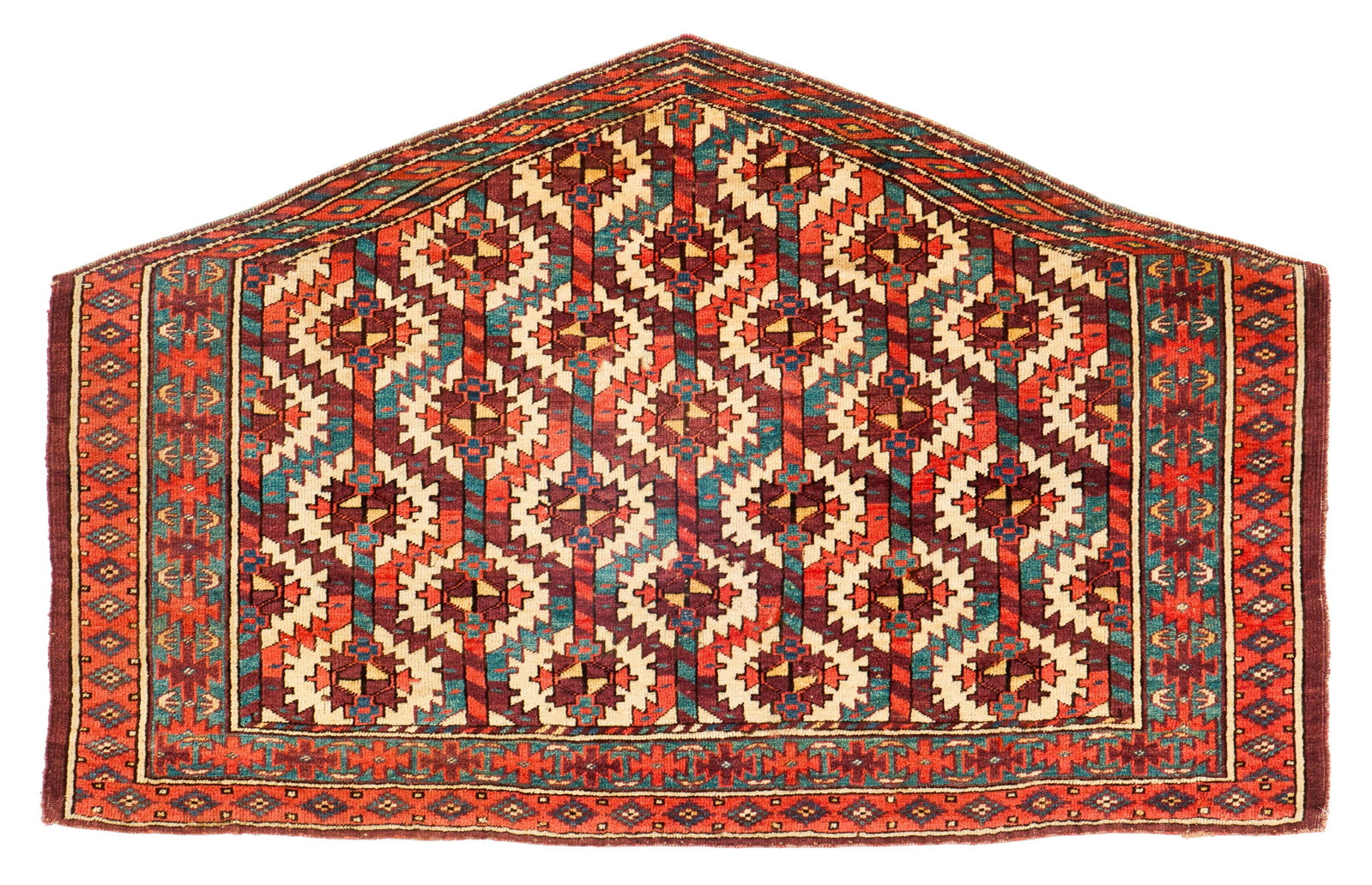 Yomud Azmalyk, Turkestan, ca. 1875: Yomud Azmalyk, Turkestan, ca. 1875 4 ft. x 2 ft. 5 in. Provenance: The Collection of Dr. Donald Breyer, Highland Park, IL. Other notes: Asmalyks, or wedding camel trappings, were woven by the women