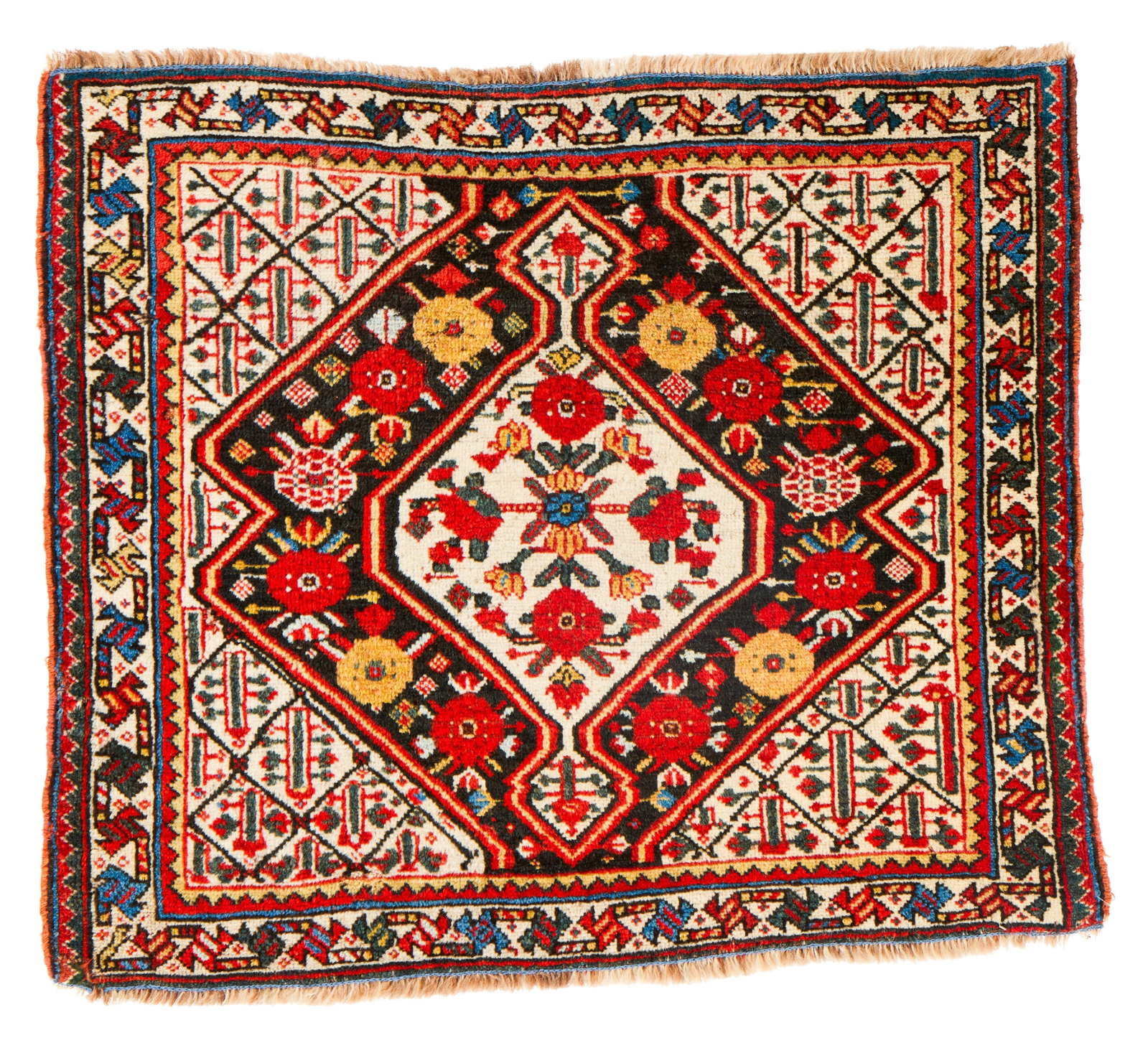 Qashgai Bag Front, Persia, ca. 1900: Qashgai Bag Front, Persia, ca. 1900 2 ft. x 2 ft. 4 in. Provenance: The Collection of Dr. Donald Breyer, Highland Park, IL.