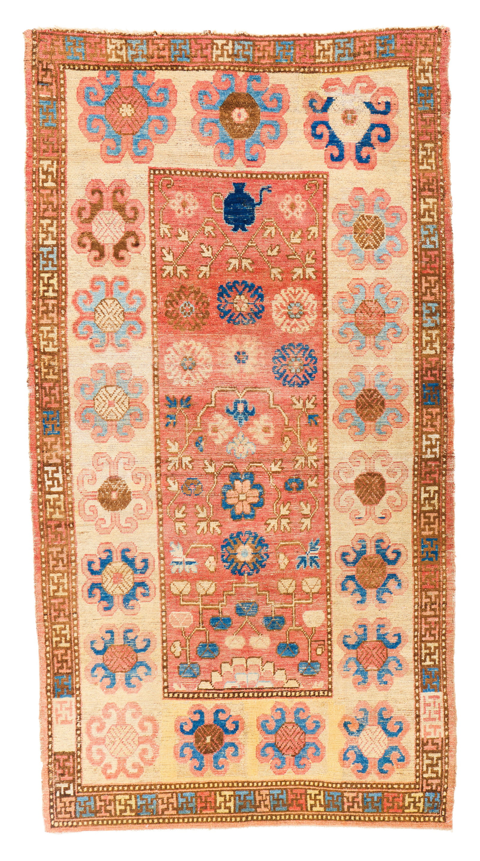 Khotan Rug, East Turkestan, ca. 1850: Khotan Rug, East Turkestan, ca. 1850 6 ft. 9 in. x 3 ft. 7 in. Provenance: The Collection of Dr. Donald Breyer, Highland Park, IL.