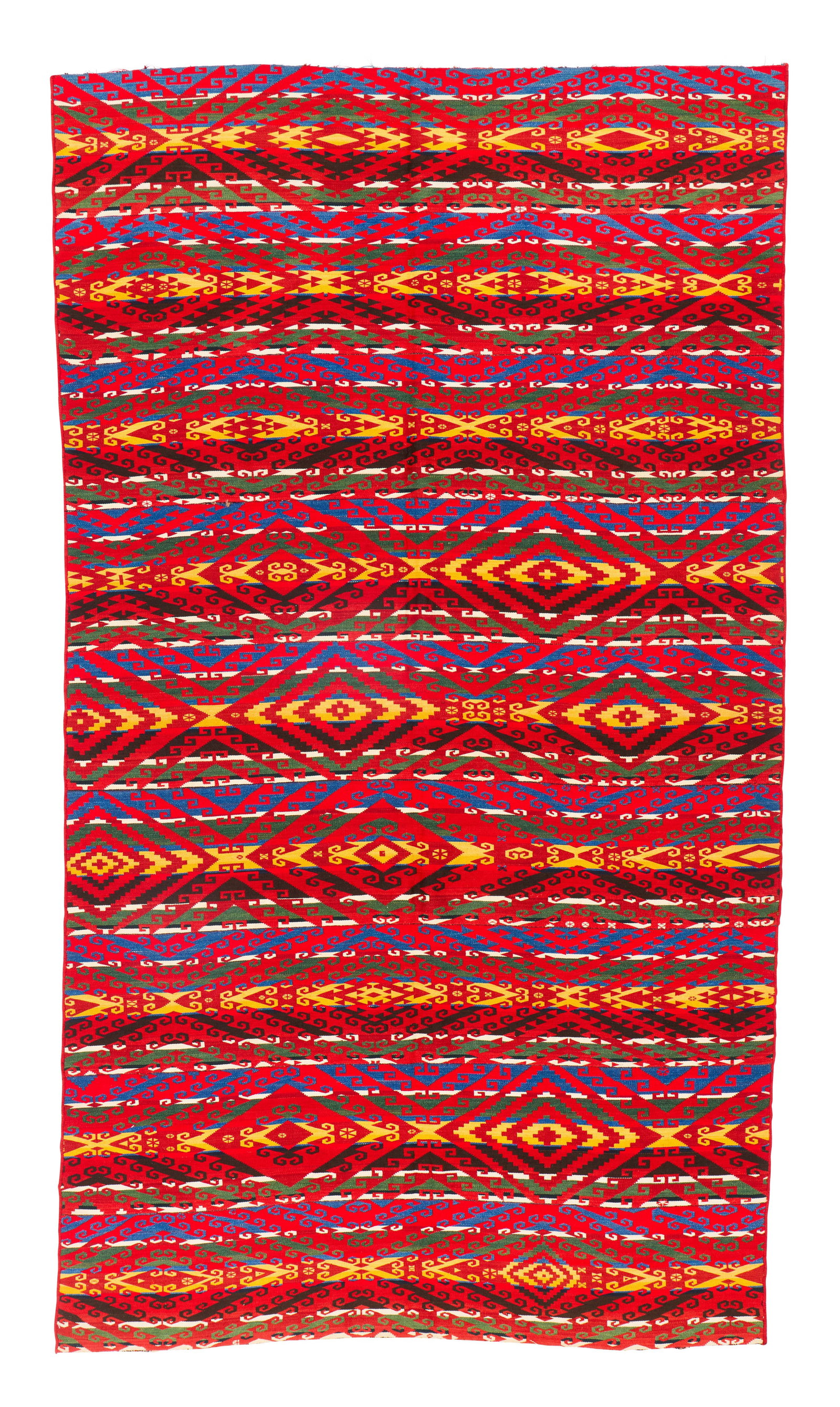 Uzbek Ghudjeri Kilim, North Afghanistan, ca. 1900: Uzbek Ghudjeri Kilim, North Afghanistan, ca. 1900 9 ft. x 5 ft. Provenance: The Collection of Dr. Donald Breyer, Highland Park, IL.