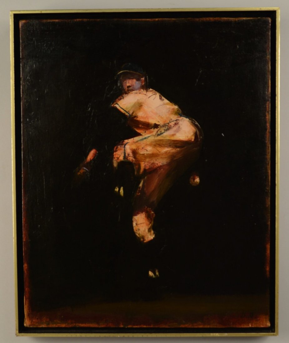 DEAN RICHARDSON, (American, b. 1931), SAL MAGLIE, oil: DEAN RICHARDSON (American, b. 1931) SAL MAGLIE oil on canvas; initialed D.R., l.r.; titled, signed, and dated 1994, verso; 20 x 16 inches, framed: 21 x 17 inches