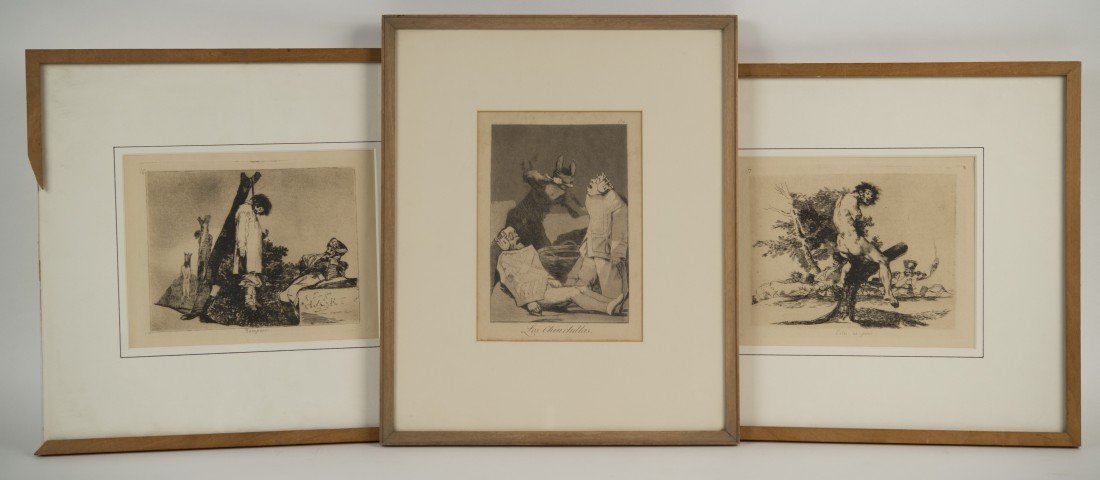 FRANCISCO JOSE DE GOYA Y LUCIENTES, FIVE ETCHINGS: FRANCISCO JOSE DE GOYA Y LUCIENTES (Spanish, 1746-1828) TAMPOCO (Pl. 36), ESTO ES PEOR (Pl. 37) ESTA NO LO ES MENOS (pl. 67), ESTO ES LO PEOR (pl. 74), and LOS CHINCHILLAS (pl. 5) five etchings with a
