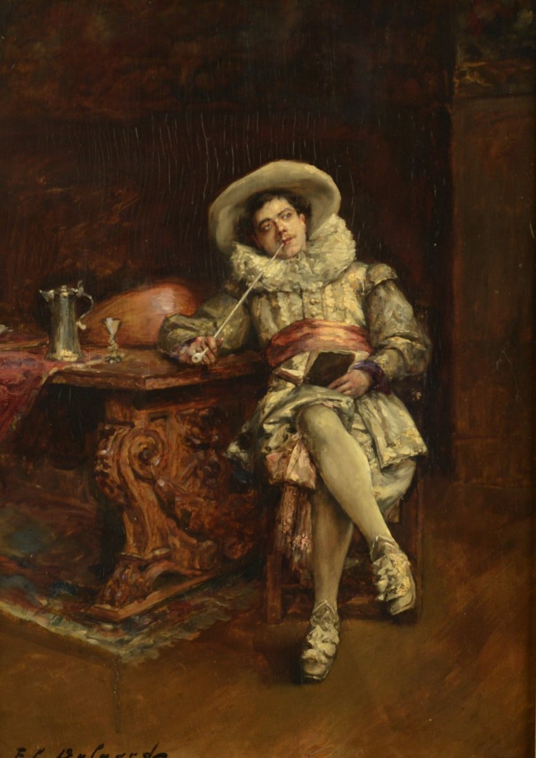 FRANCOIS LEON DULUARD (French, 1871-1953) GENTLEMAN: FRANCOIS LEON DULUARD (French, 1871-1953) GENTLEMAN SMOKING A PIPE oil on panel; signed F.L. Duluard, l.l.; 18 x 13 in. (30 x 25 in.)