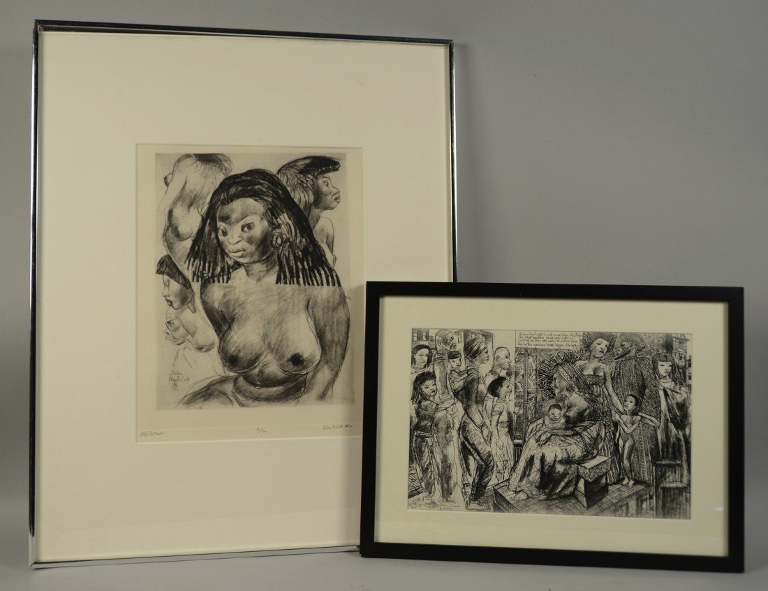 ALLAN ROHAN CRITE (American, 1910-2007) SELF-PORTRAIT: ALLAN ROHAN CRITE (American, 1910-2007) SELF-PORTRAITtwo lithographs; Self-Portrait: signed, titled, numbered 8/12, and dated 1992 in pencil, plate: 14 3/4 x 11 1/4 in. (30 1/4 x 24 1/2 in.); We Have 