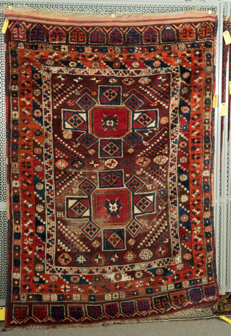TURKISH VILLAGE RUG, 19th century;: TURKISH VILLAGE RUG, 19th century; 6 ft. x 4 ft. 2 in. Provenance: The Andrew R. Dole Collection, Oak Park, Illinois; Property of a Rochester, New York Gentleman.