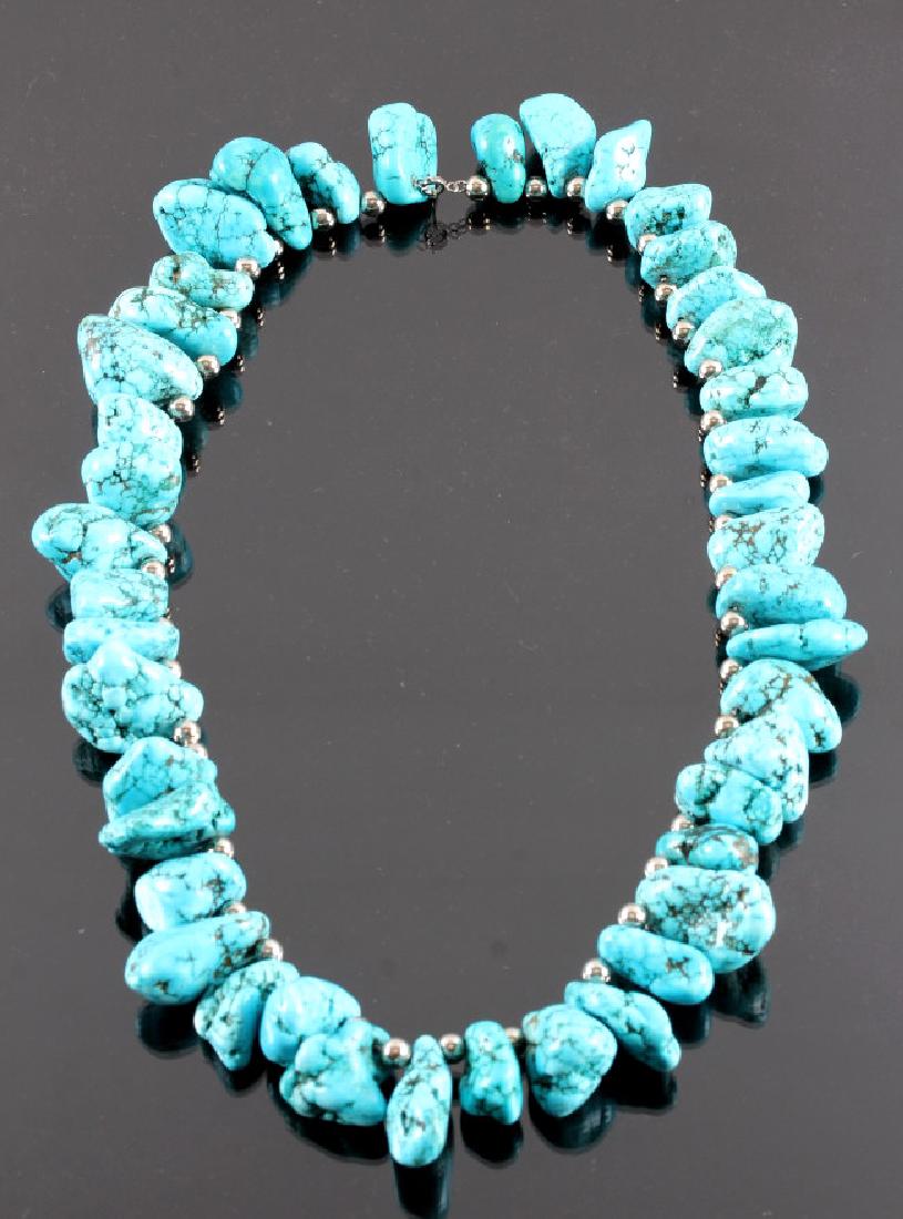 Navajo Turquoise Nugget Necklace (1 of 7)