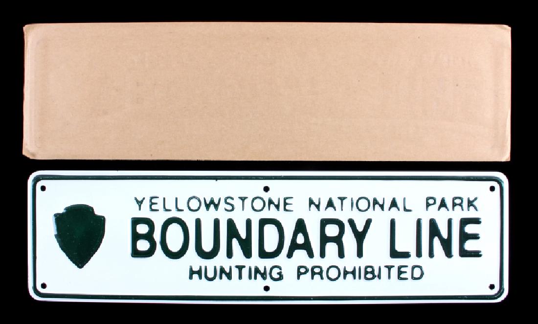 MINT Yellowstone National Park Boundary Line Sign (1 of 7)