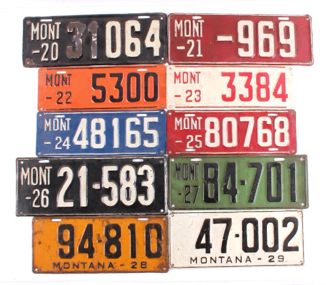 1920's Montana License Plate Collection (1 of 6)