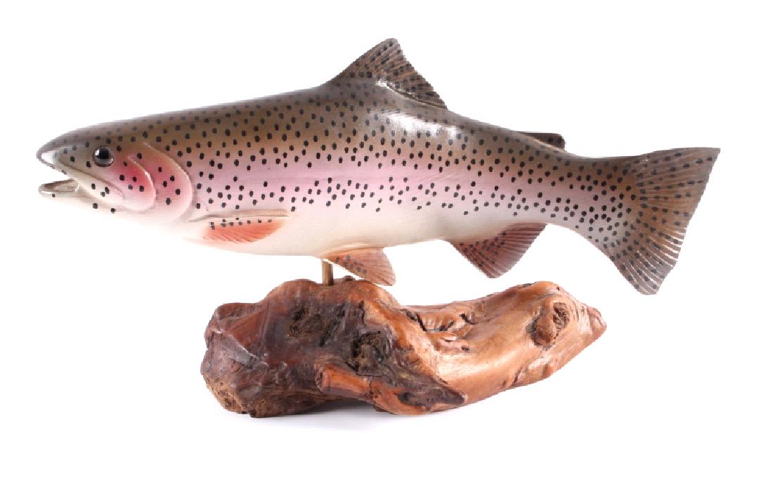 Bob Berry Carved Wooden Rainbow Trout (1 of 12)