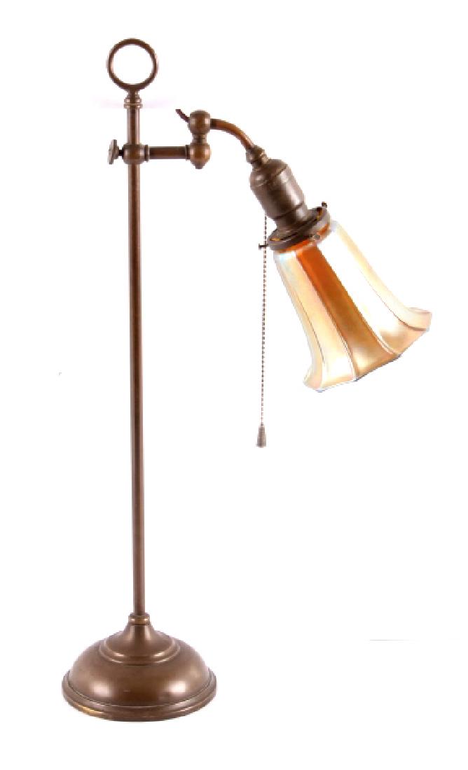 Antique Art Deco Lamp & Steuben Art Glass Shade (1 of 12)