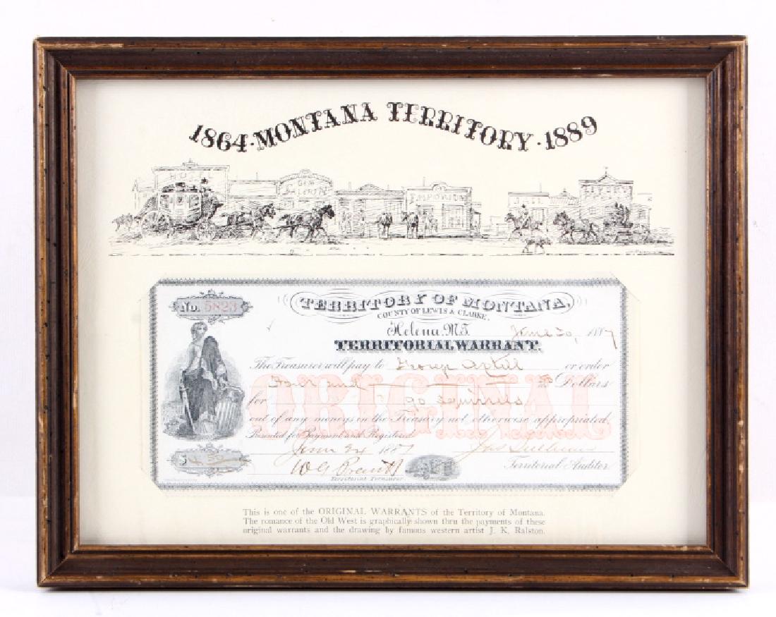 1887 Territory of Montana Warrant (1 of 10)