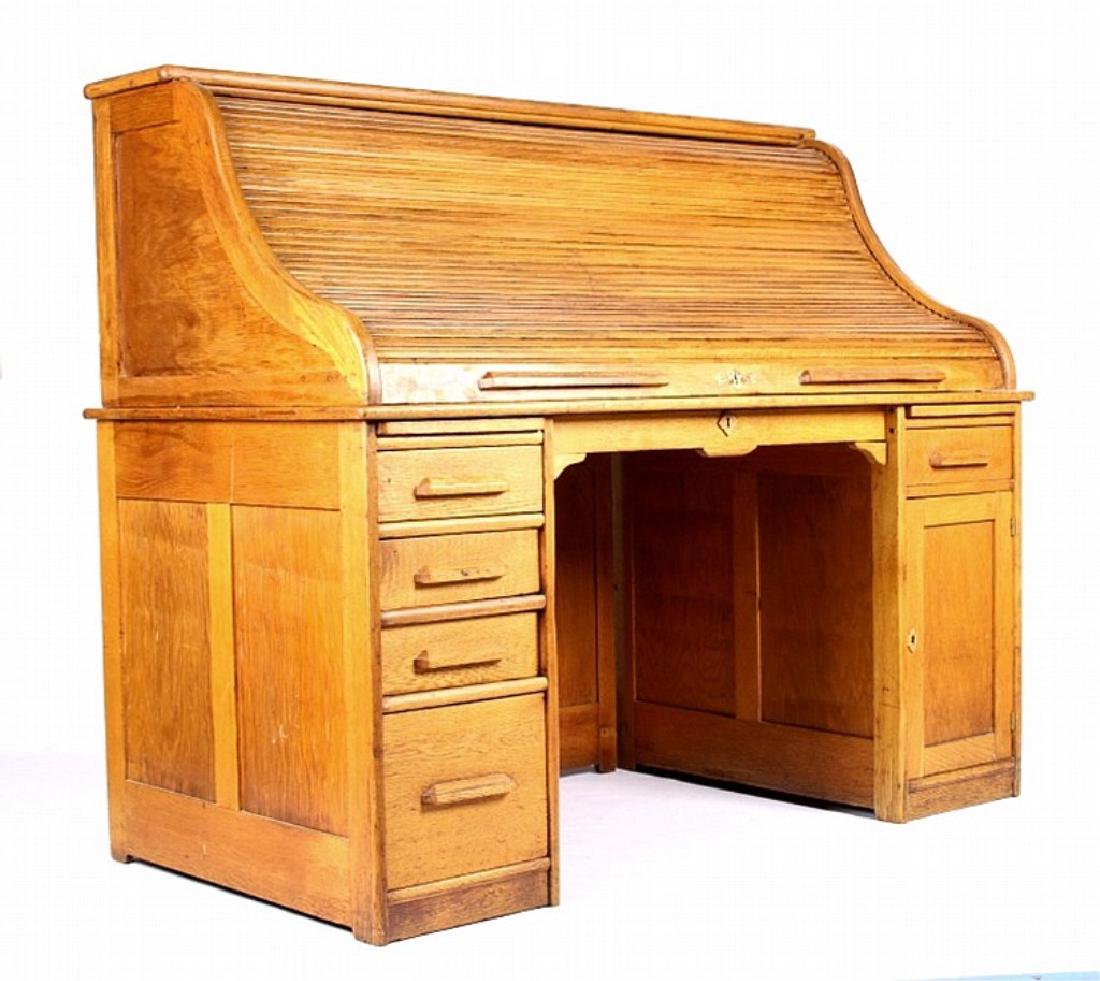 U.S. Office Furniture Co. Oak Roll Top Desk c.1913