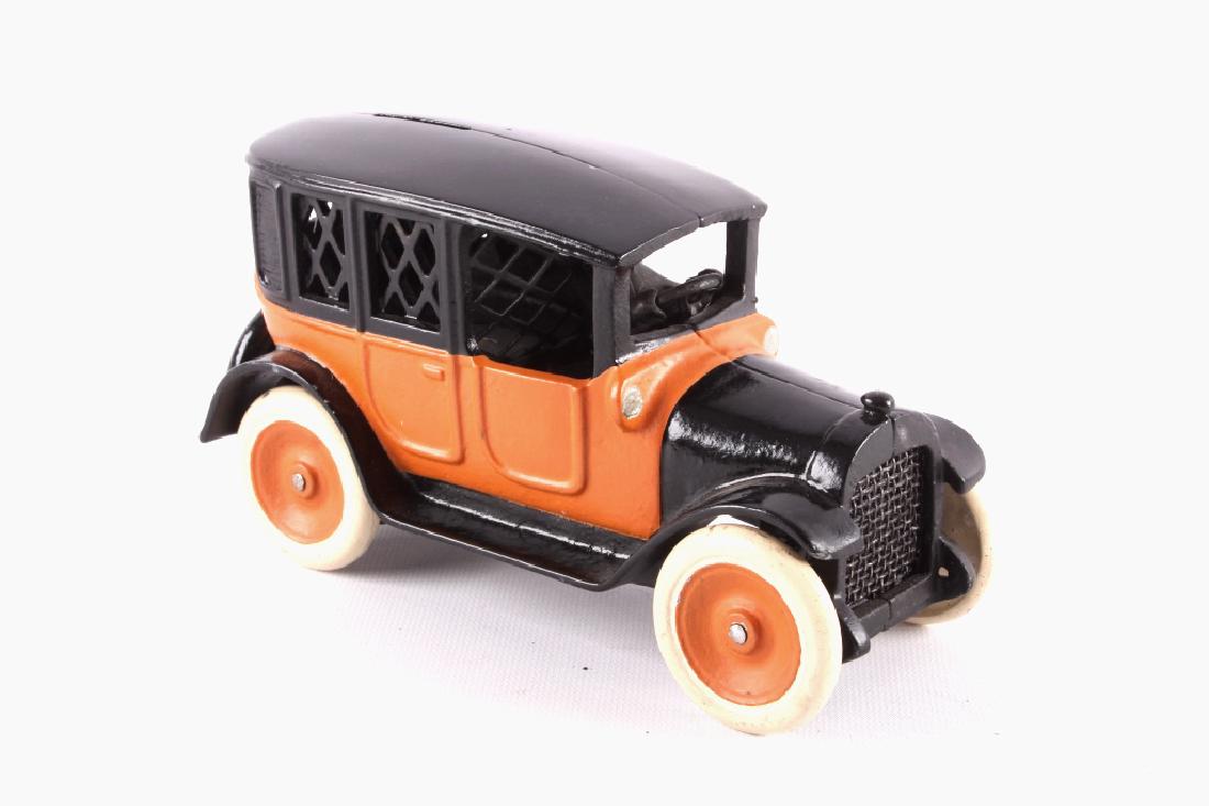 Arcade Yellow Taxi Cab No 3 Cat Iron Bank c.1920 (1 of 9)