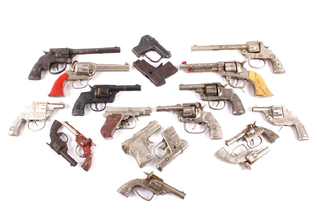 Kilgore Cast Iron Cap Gun Collection: This is a collection of nineteen antique Kilgore cast iron cap guns. Included in this collection are the "American", "Presto", "Mascot", "Trooper Safety", "Invincible", "Little Bill", "Bob", "Border P