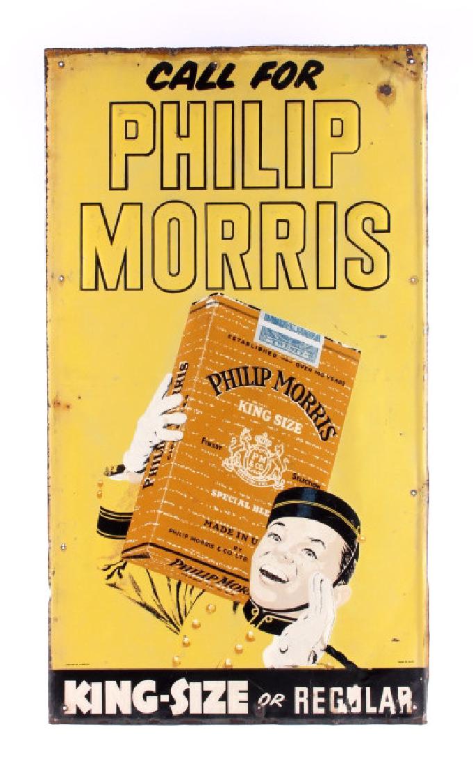 Original Philip Morris Cigarette Advertising Sign (1 of 10)