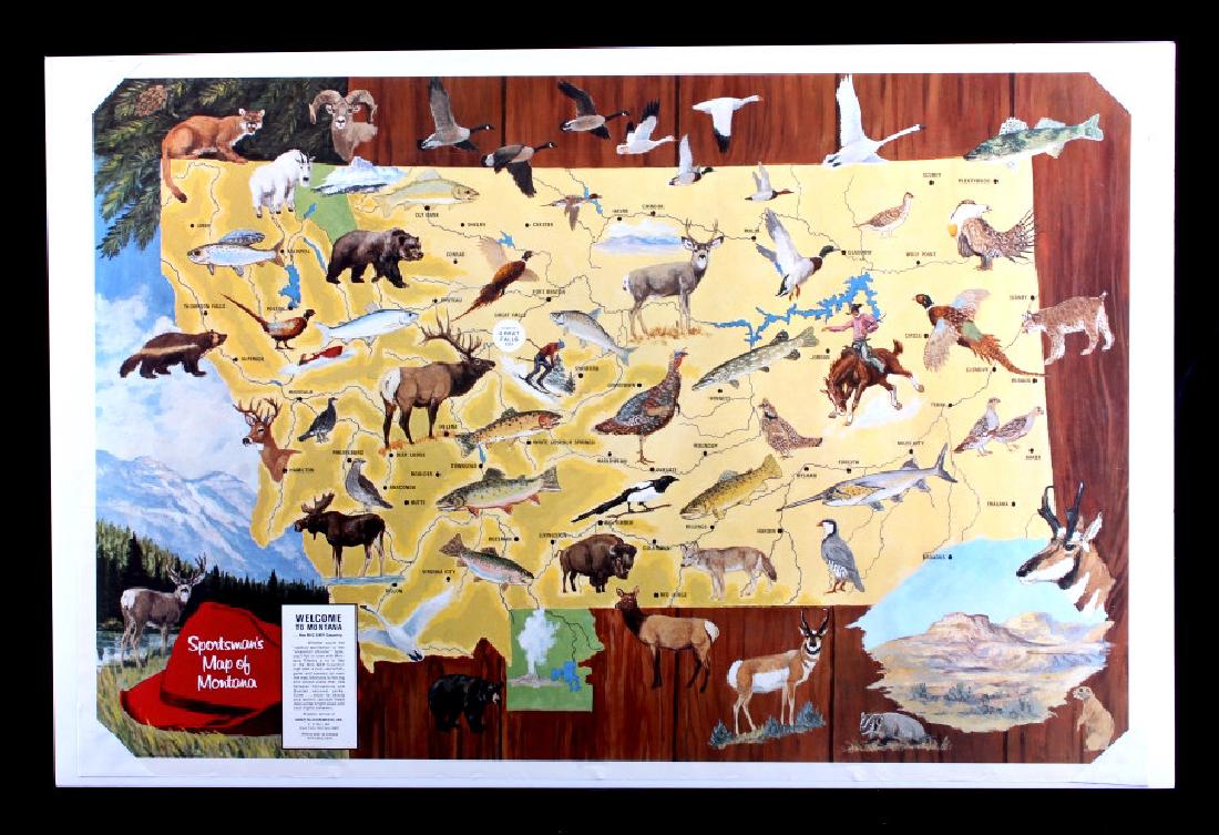 Great Falls Breweries Sportsman Map of Montana (1 of 11)