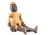 Carved Wooden Black Folk Art Doll