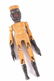 Carved Wooden Black Folk Art Doll - 4
