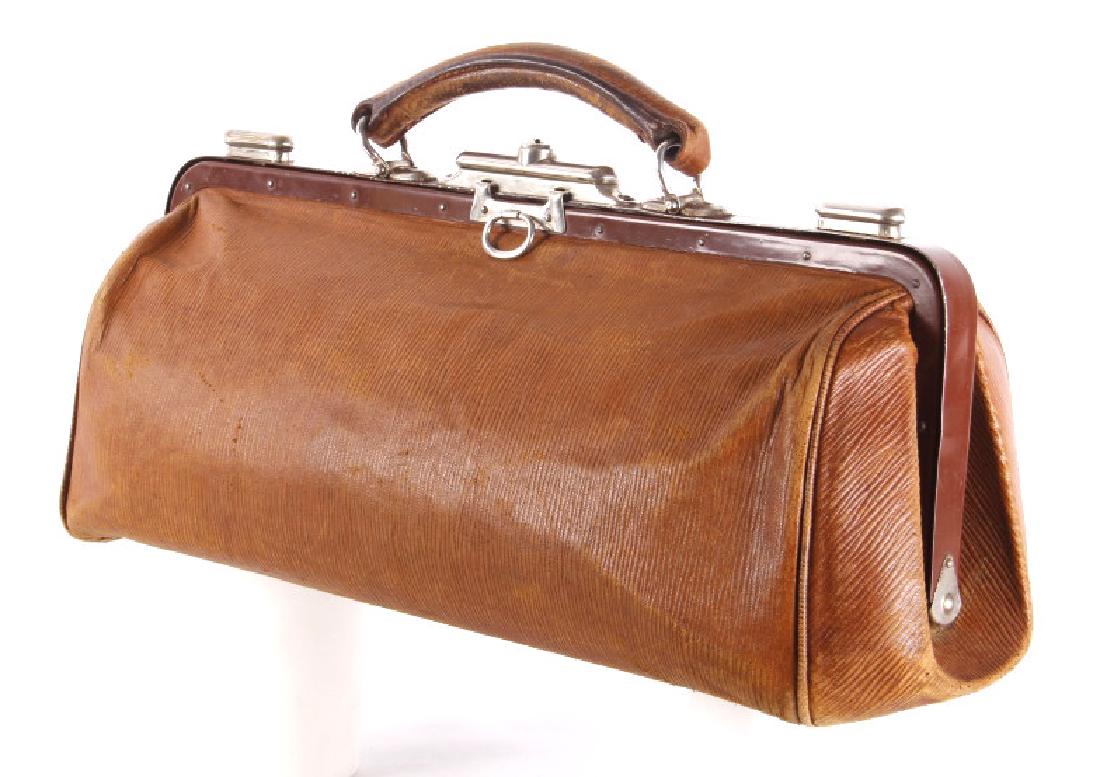 antique leather doctors bag