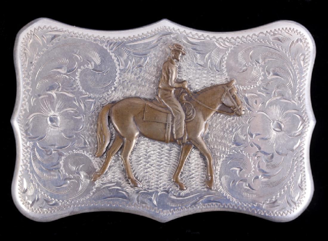 Diablo MFG vintage. Boucle de ceinture en argent sterling