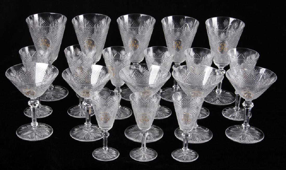 Antique Baccarat Fine Crystal Stemware Collection