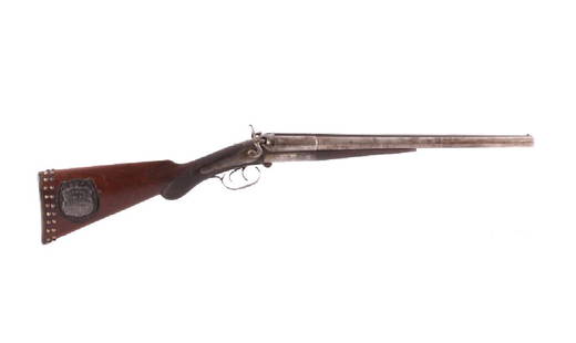 Buffalo Bill's Wild West Shotgun Chief Iron Tail: This is an exceptional authentic Buffalo Bill’s Wild West Indian Police Henri Pieper of Liege, Belgium 12-gauge side by side double barrel shotgun used and owned by Chief Iron Tail. The lot features