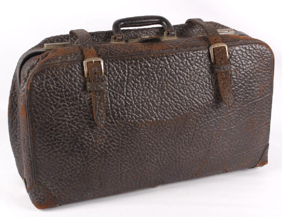 Vintage Genuine Walrus Hide Valise Bag
