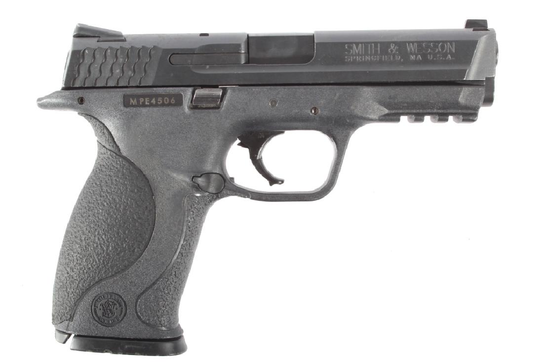 Smith & Wesson M&P 40 .40S&W Semi Auto Pistol: This lot features a Smith & Wesson M&P 40 .40S&W Semi Auto Pistol. The pistol features a 4 1/2" barrel, textured grip, 10 round magazine, and trigger safety. The Smith & Wesson M&P (Military and Polic