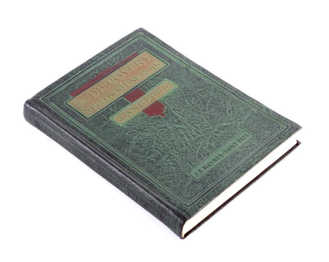 Discovery of Yellowstone Park 1870 N.P. Langford: This is a scarce "The Discovery of Yellowstone Park 1870" by Nathaniel Pitt Langford. The book was published by J.E. Haynes in 1923. The book tells the story of the Washburn Expedition in 1870 and fea