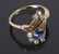 14K Gold Montana Yogo Sapphire & Diamond Ring - 3