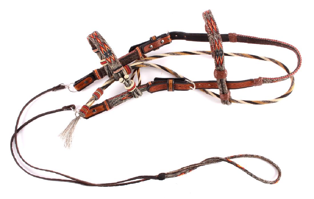 Deer Lodge Prison Hitched Horsehair Headstall