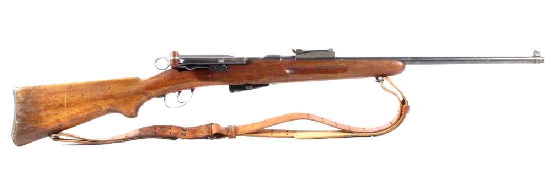 Swiss Model 1911 K11 7.5x55mm Sporter Carbine: Offered for sale is a Swiss Model 1911 K11 7.5x55mm Carbine. The rifle features 22" barrel, six round magazine, straight pull bolt, sporter stock, and leather sling. Produced concurrently with the 191
