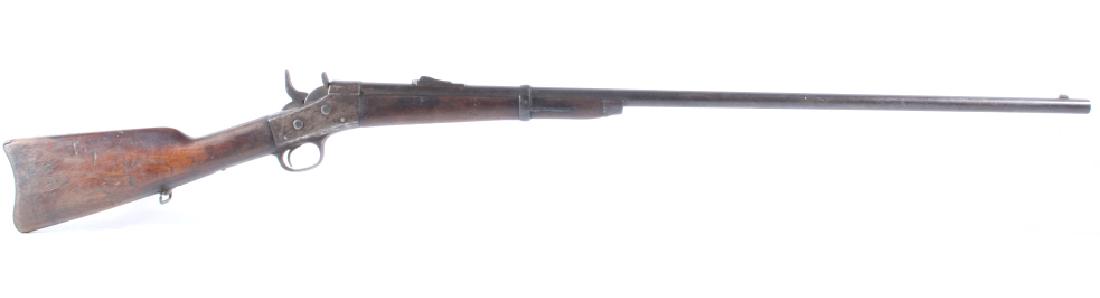 Remington Arms .50 Cal Rolling Block Musket: You are bidding on a Remington Arms .50 Cal Rolling Block Musket. The musket features a 35" barrel, walnut stock, rolling block action, and blue'd finish. The Remington Rolling Block rifle was a breec