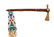 Nez Perce Brass Pipe Tomahawk w/ Beaded Drop c1880 - 4