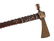 Nez Perce Brass Pipe Tomahawk w/ Beaded Drop c1880 - 5
