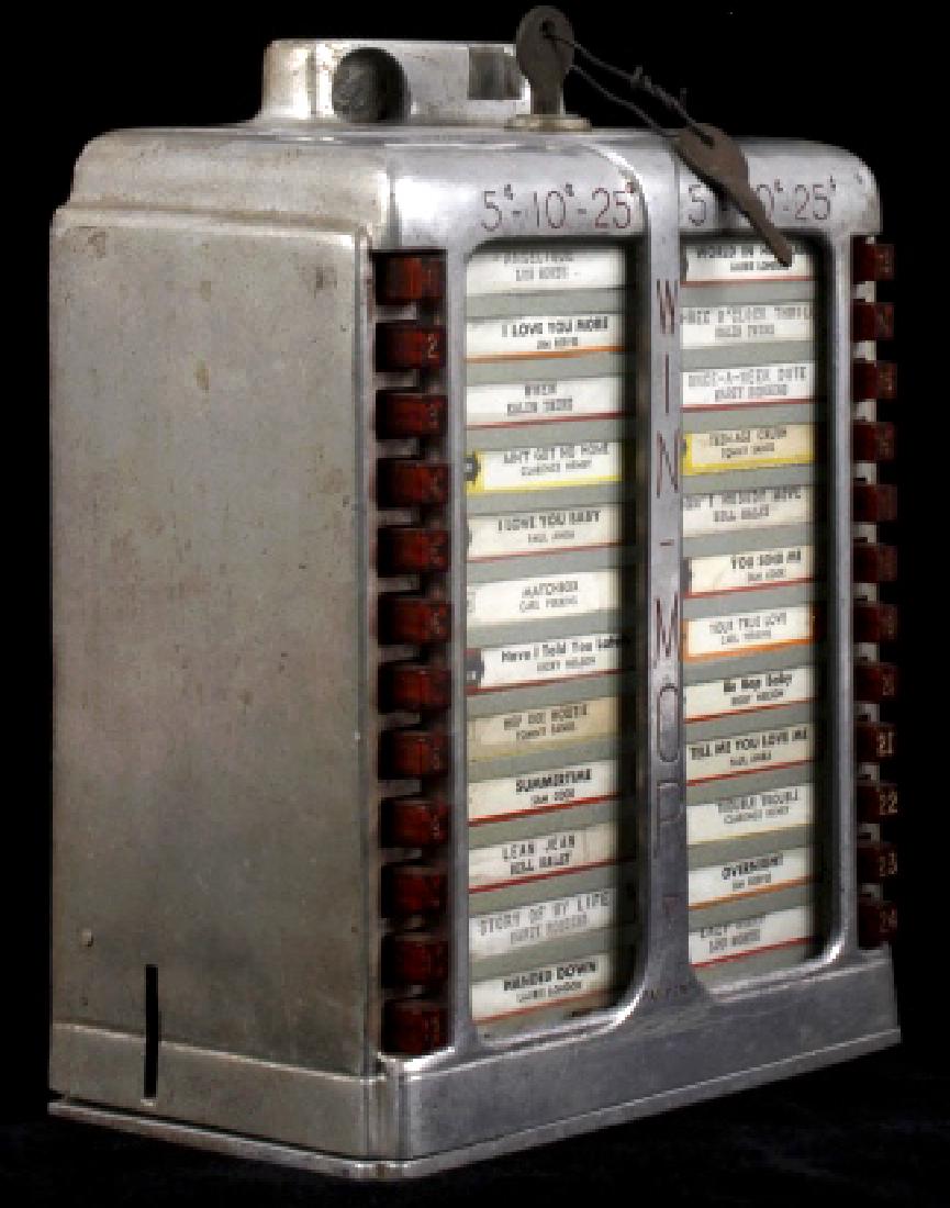 Win-Mor 5¢/10¢/25¢ Jukebox Wall Box Selector: Provided for your consideration in this lot is a circa 1950's - Win Mor 5¢/10¢/25¢ Wall Box Selector. These boxes would be mounted to the wall or sat on the table in your diner booth, or soda shop