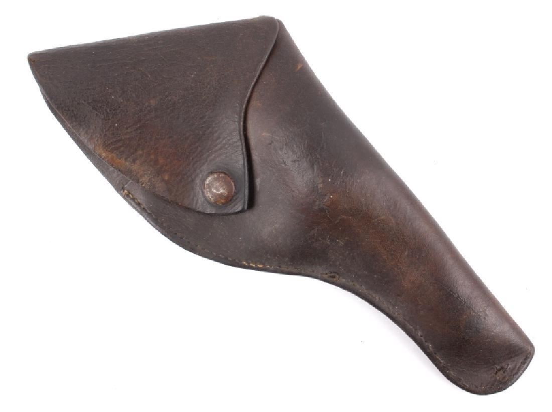 Railway Express Agency Medium Frame Flap Holster: Included in this lot for bidding is an original Railway Express Agency medium frame 4" revolver, flap holster. The holster is stamped prominently on the main holster body - "Made in U.S.A. - RY, EXP. 