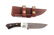 CFK Damascus & Buffalo Horn Knife Vine File Work