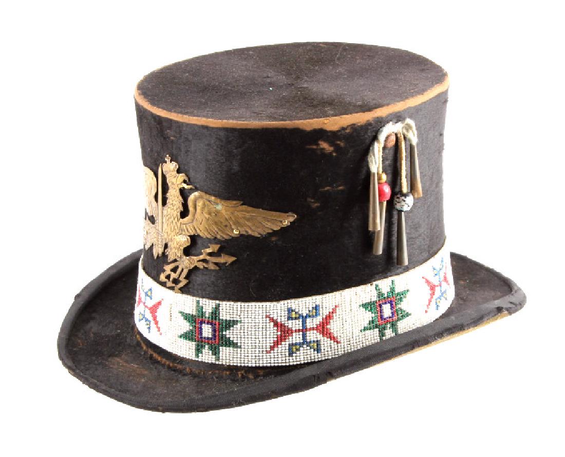 Sioux Native American Indian Beaded Top Hat