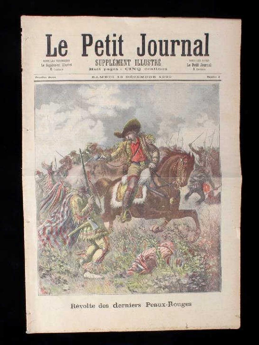 Le Petit Journal of Buffalo Bill Cody Circa 1890: This is an original authentic Le Petit Journal, Supplement Illustre from France featuring William Frederick (Buffalo Bill) Cody circa 1890. Buffalo Bill Cody had toured France in 1889, and then had be